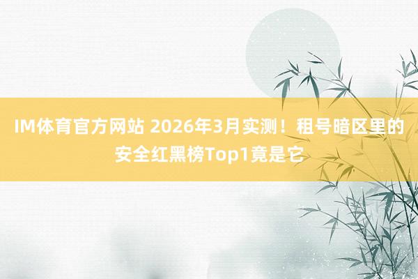 IM体育官方网站 2026年3月实测！租号暗区里的安全红黑榜Top1竟是它