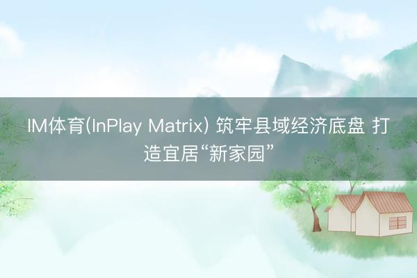 IM体育(InPlay Matrix) 筑牢县域经济底盘 打造宜居“新家园”