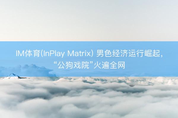 IM体育(InPlay Matrix) 男色经济运行崛起，“公狗戏院”火遍全网