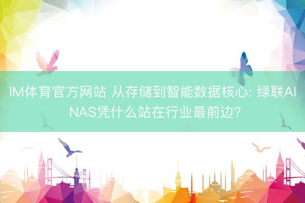 IM体育官方网站 从存储到智能数据核心: 绿联AI NAS凭什么站在行业最前边?